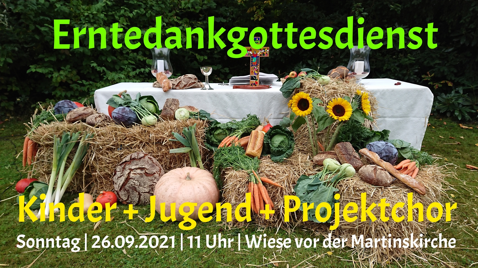 Erntedank Open Air Gottesdienst mit Chormusik