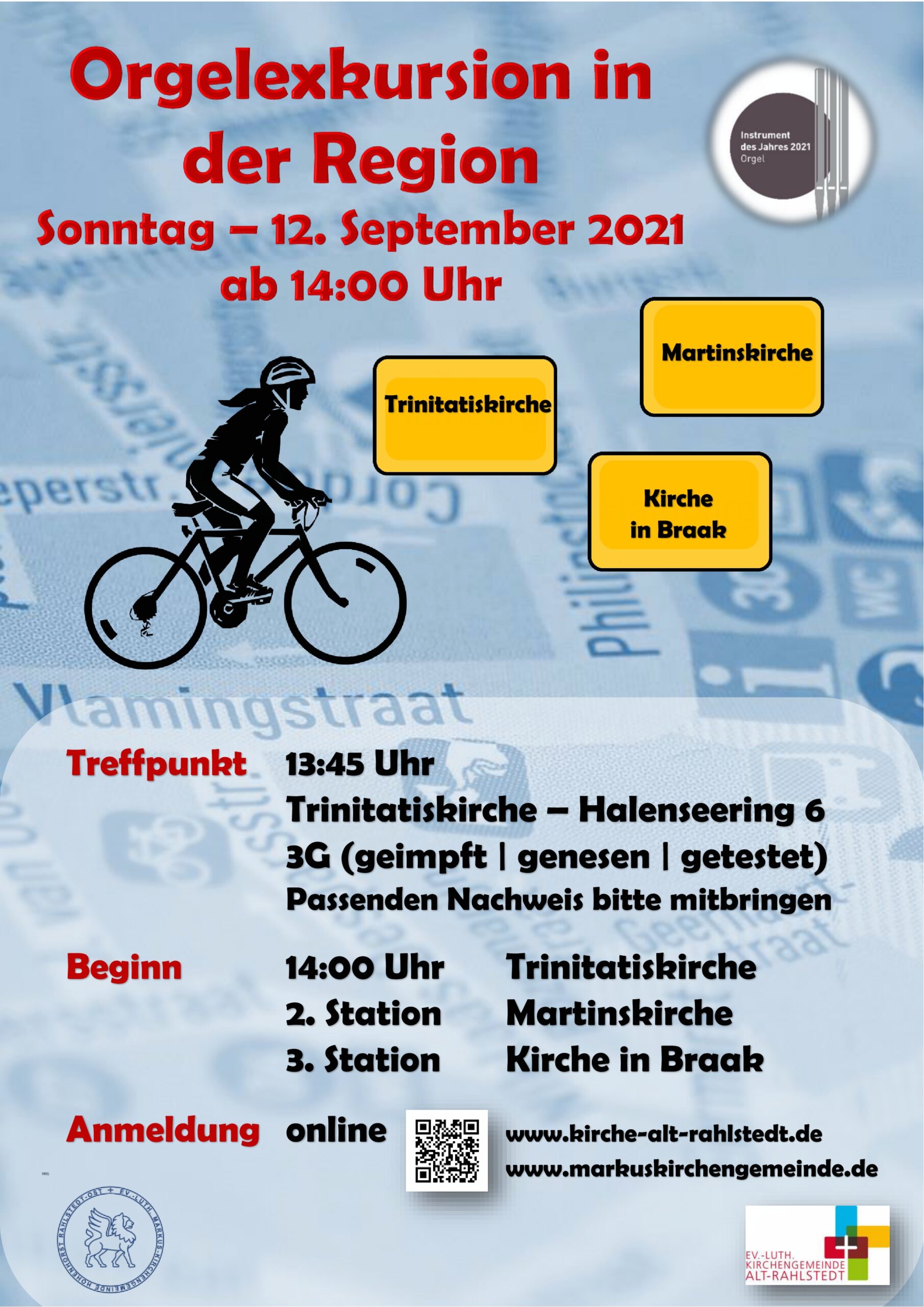 Die Orgel - das Instrument des Jahres - Radtour von Hohenhorst nach Braak -